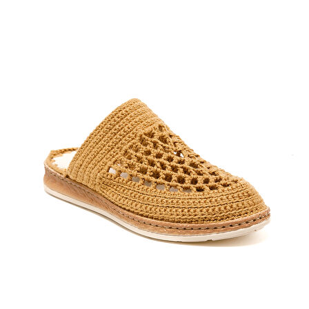 Kadın Terlik BBS_JMY John May Knitwear Slippers Camel