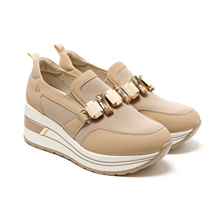 Kadın Sneaker ( Günlük) 2L5548DM Donna Serena TOMAIA 5548DM Beige Platino