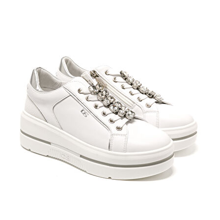 Kadın Sneaker ( Günlük) 185550DM Donna Serena TOMAIA 5550DM Bianco Argento