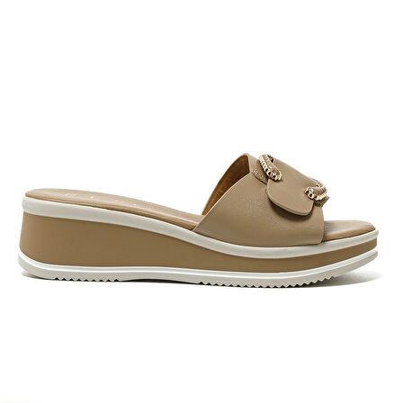 Kadın Terlik 12128-E5 Repo Beige