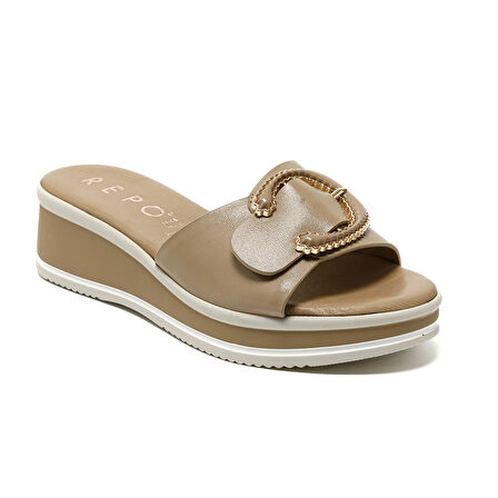 Kadın Terlik 12128-E5 Repo Beige
