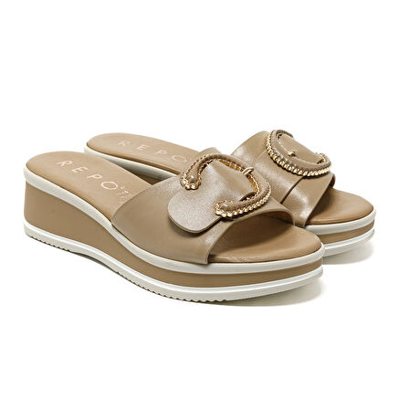 Kadın Terlik 12128-E5 Repo Beige