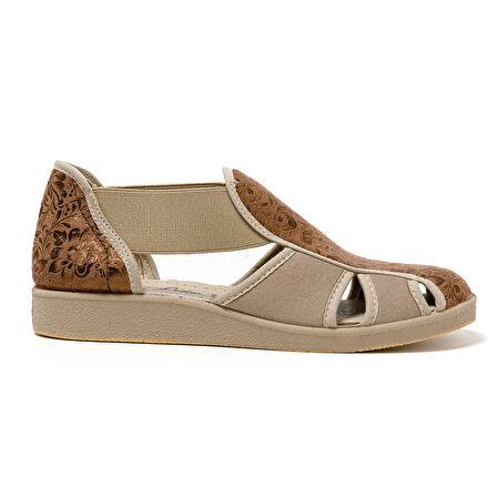 Kadın Sandalet 169 Green Life STRETCH WOMEN'S FOOTWEAR Brown