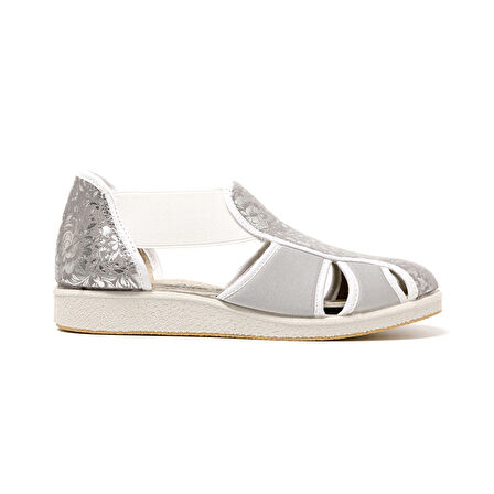 Kadın Sandalet 169 Green Life STRETCH WOMEN'S FOOTWEAR Silver