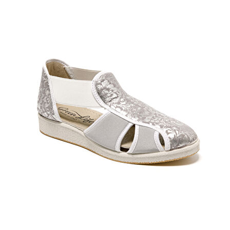 Kadın Sandalet 169 Green Life STRETCH WOMEN'S FOOTWEAR Silver