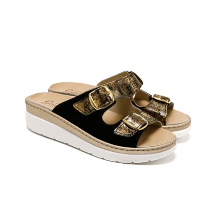 Kadın Sandalet 5619 Green Life STRETCH WOMEN'S FOOTWEAR Black