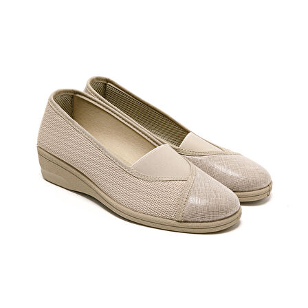Kadın Sandalet 7337 Green Life STRETCH WOMEN'S FOOTWEAR Beige