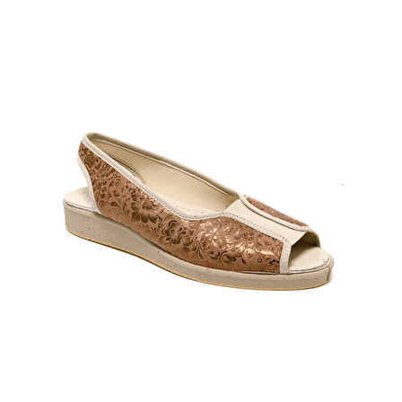 Kadın Sandalet 983 Green Life STRETCH WOMEN'S FOOTWEAR Brown