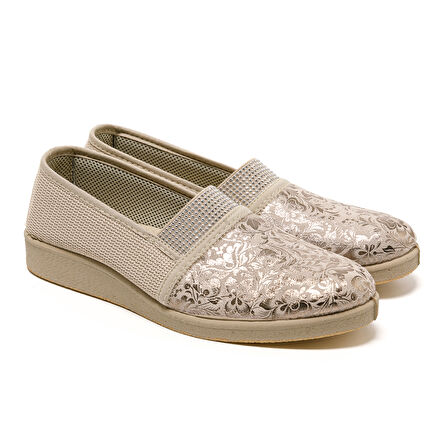 Kadın Sandalet 7827 Green Life STRETCH WOMEN'S FOOTWEAR Beige