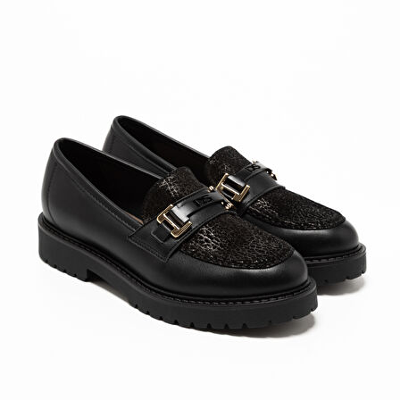 Kadın Oxford ( Klasik) 745782DM Donna Serena 5782DM NAP STR NERO/ME PE NERO