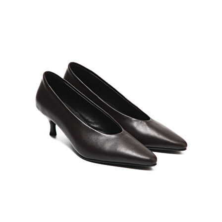 Kadın Topuklu/ Stiletto MAR-25K-242-ANNY John May Koyu Kahve