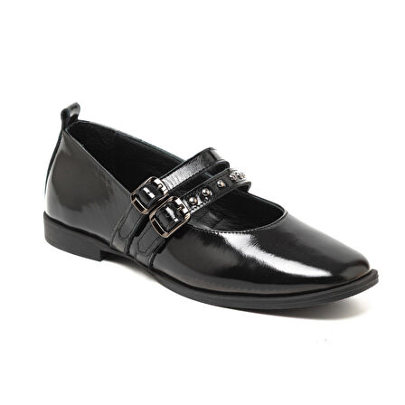 Kadın Oxford ( Klasik) MAR-25K-241-138 John May Siyah Rugan