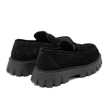 Kadın Oxford ( Klasik) RC-25K-001-210 John May Siyah Suet