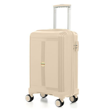 Unisex  JMY8101.12 John May PP Silikon Valiz Küçük Boy  57x35x25cm  Krem