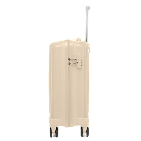 Unisex  JMY8101.12 John May PP Silikon Valiz Küçük Boy  57x35x25cm  Krem