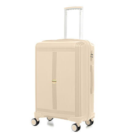 Unisex  JMY8101.12 John May PP Silikon Valiz Orta Boy  67x41x29cm  Krem