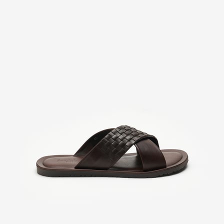  Leather Erkek Terlik M7525 The Sandals Factory  Brown (Marrone)