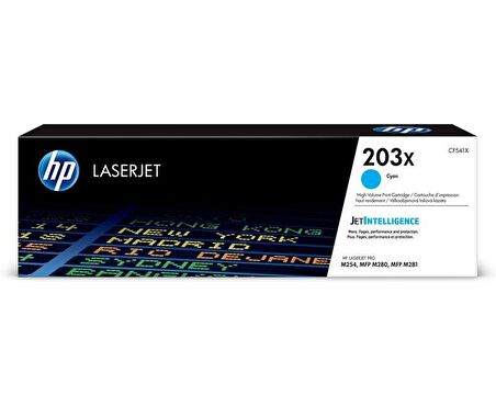HP 203X Cyan Mavi Yüksek Kapasite 2.500 Sayfa Toner CF541X