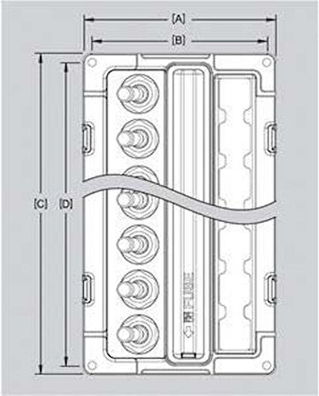 Blue Sea System Systems WeatherDeck su geçirmez sigorta paneli 2 Switch 12V DC 15A