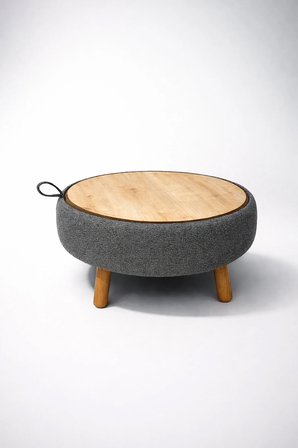 İriva Sandıklı Mekanizmalı Orta Sehpa/Bench, Gri