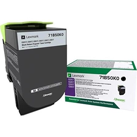 Lexmark CS317 71B50K0 Spot Orjinal Toner 3000 Sayfa Siyah