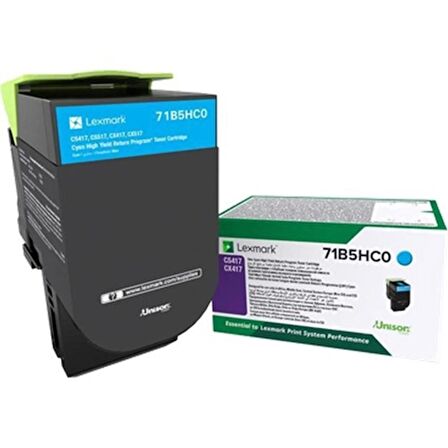 Lexmark Cs417/Cx417 71B5Hc0 3500 Sayfa Mavi