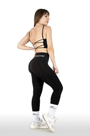 Yüksek Bel Kalça Toparlayıcı ve Dikişsiz Spor Tayt Siyah, Seamless, Fitness Taytı,Yoga Taytı