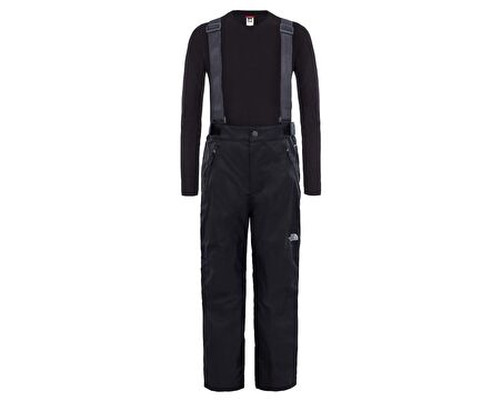 The North Face Siyah Çocuk Kayak Pantolonu T934Vxjk3 Y Snowquest Suspender Plus Pant