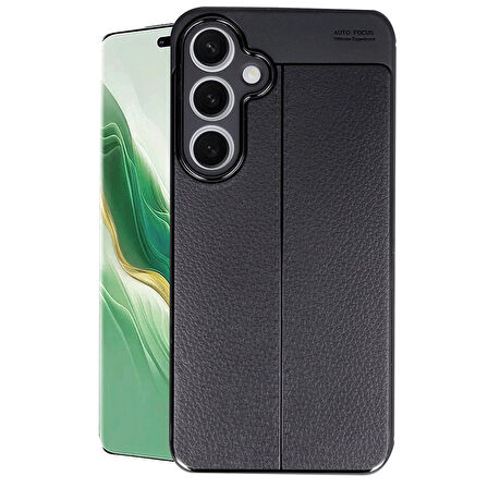 Gpack Samsung Galaxy S24 FE Kılıf Niss Silikon Kamera Korumalı Deri Görünümlü