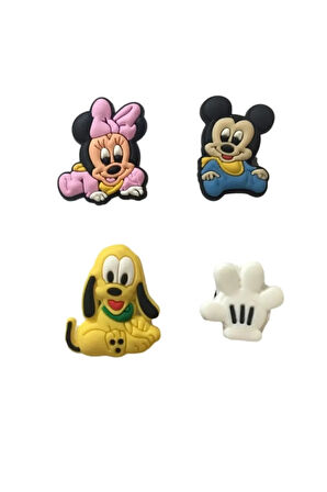 Terlik Süsü-terlik Tokası Mickey 4'lü Set