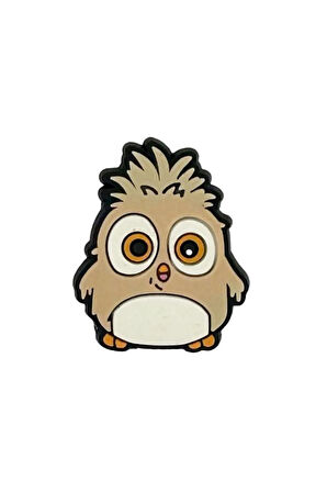 Terlik Süsü-Terlik Tokası Sevimli Kahverengi Angry Bird Figürü