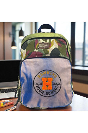 Kaliteli Renkli Vintage Disayn Sırt Gezi Okul Seyahat Çantası 30 cm x 42 cm