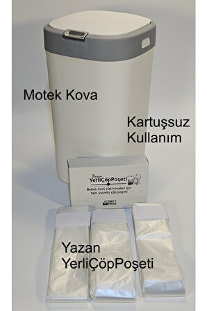 Reyo Motek Bebek Bezi Kovaları İçin Muadil Çöp Poşeti 3lü