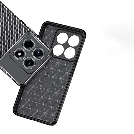 Gpack Xiaomi 14T Kılıf Negro Karbon Kamera Korumalı Silikon