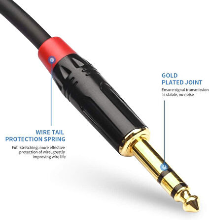 6.3 mm Trs Stereo Erkek-Erkek Kablo 7 metre