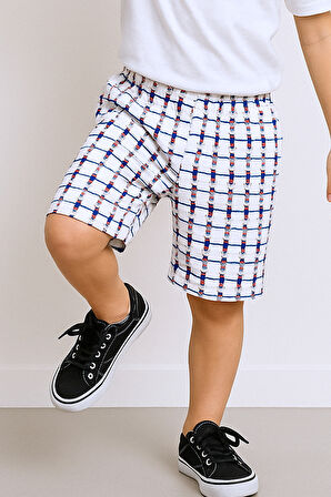 ERKEK ÇOCUK ŞORT CEPLİ RENKLİ BASKILI D3