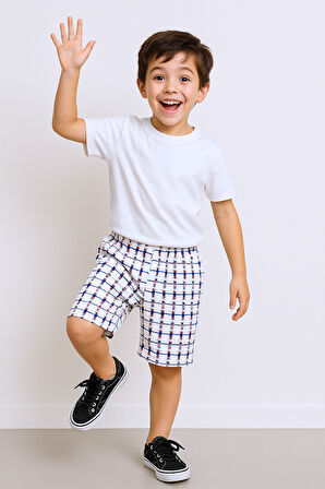 ERKEK ÇOCUK ŞORT CEPLİ RENKLİ BASKILI D3