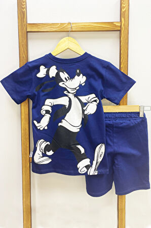 ERKEK ÇOCUK ŞORTLU TAKIM SIRT BASKILI BİSİKLET YAKA F14