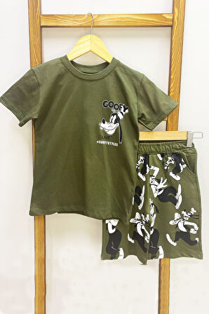 ERKEK ÇOCUK ŞORTLU TAKIM SIRT BASKILI BİSİKLET YAKA F14