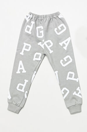 ERKEK ÇOCUK ALT-ÜST TAKIM  YAZI BASKILI KISA KOLLU 