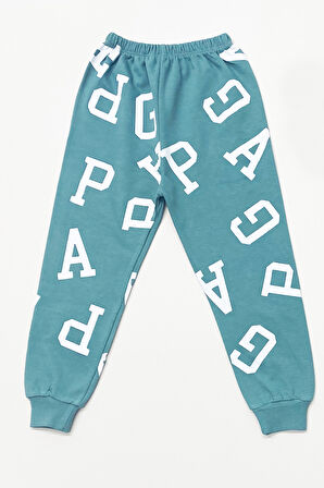 ERKEK ÇOCUK ALT-ÜST TAKIM  YAZI BASKILI KISA KOLLU 