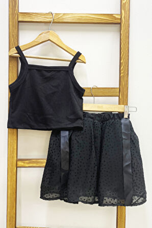 KIZ ÇOCUK ETEKLİ TAKIM ASKILI BADİ FİYONKLU FIRFIRLI D29