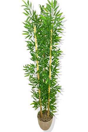 YAPAY YAPRAKLI BAMBU AĞACI 3 BAMBU'LU 190 CM