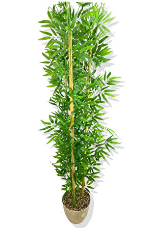 YAPAY YAPRAKLI BAMBU AĞACI 3 BAMBU'LU 190 CM