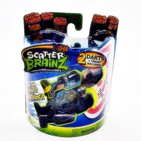 Scatter Brainz İkili Dart Seti 2 Adet Yapışkan Uçlu Dart ve Hedefli Eğlenceli Oyuncak Oyun Seti
