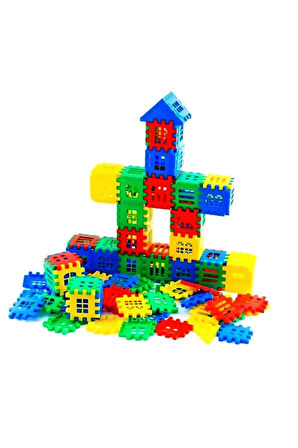 Oyuncak Puzzle 3d Yapı Tasarım Blokları 64 Parça Eğitici Zeka Geliştirici Set 64 Parça Puzzle