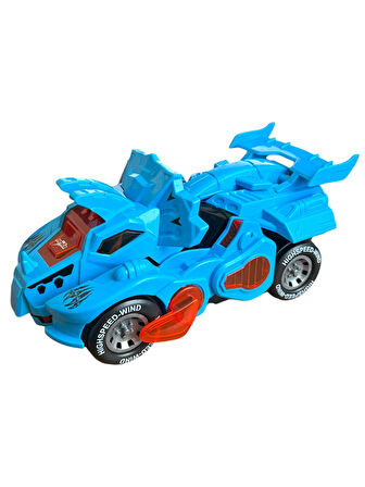 Trex Dinazor Figür Araba Sesli Işıklı Pilli Müzikli  Transformers Robot Dinozor 20Cm