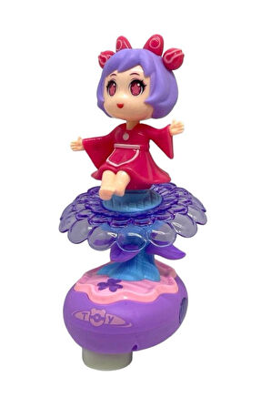 Rotate Girl Pilli Müzikli Işıklı Dans Eden Bebek 22Cm