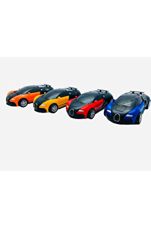 Robota Dönüşen Bugatti Araba 4lü Set