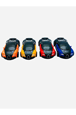 Robota Dönüşen Bugatti Araba 4lü Set